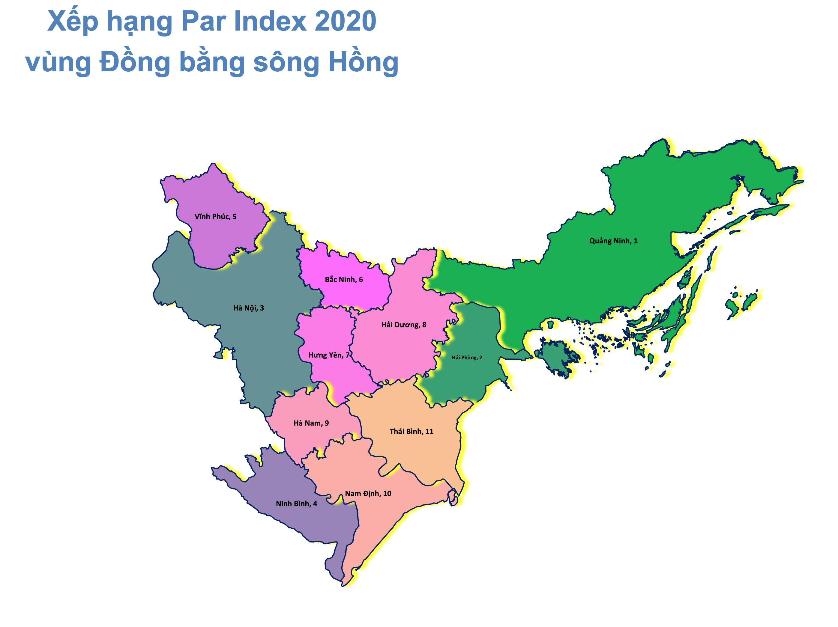 Xếp hạng par index 2020 vùng Đồng bằng sông Hồng